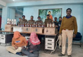 पुलिस ने विदेशी शराब के साथ दो शराब मफिया को किया  गिरफ्तार