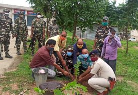 अंतर्राष्ट्रीय नशा निषेध दिवस के मौके पर सशस्त्र सीमा बल के द्वारा  पौधरोपण का कार्यक्रम आयोजित