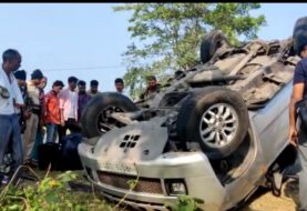 चकाई-गिरीडीह मुख्यमार्ग में सिमरिया गांव के पास तेज रफ्तार एसयूवी पलटा, तीन लोग जख्मी