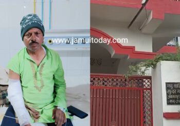 लूटपाट के मकसद से तीन बदमाशों ने रिटायर्ड रेलकर्मी के घर में घुसकर फेका बम, रेलकर्मी हुआ घायल
