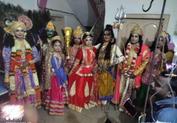 बाबा अजगैबीनाथ शिव मंदिर प्रांगण से शिवजी की बारात की भव्य झांकी निकाली गई