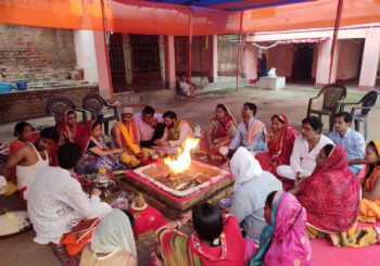 श्री नृसिंह धाम के प्रांगण में 14 मई से प्रारम्भ हुए भागवत कथा का  हवन के साथ समापन