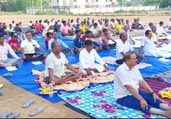 अंतरराष्ट्रीय योग दिवस के शुभ अवसर पर लछुआड़ में लगाया गया विशेष योगाभ्यास शिविर