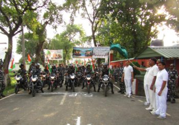 हर घर तिरंगा अभियान को लेकर सीआरपीएफ ने निकाला बाइक रैली
