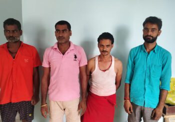 शराब के नशे में धुत होकर ट्रेन में हंगामा कर रहे चार यात्रियों को जमुई जीआरपी पुलिस ने किया गिरफ्तार