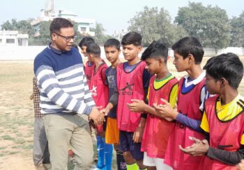 खेलो इंडिया कार्यक्रम के तहत खेलो इंडिया फुटबॉल  मैच का उद्घाटन