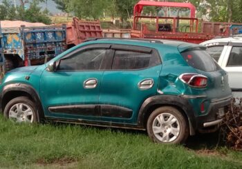थाना में जप्त कार पर परिवहन विभाग ने लगा दिया 17 हजार 500 सौ का जूर्माना