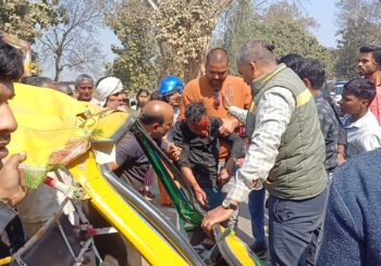 स्कॉर्पियो और टेंपो में सीधी टक्कर, दो युवक घायल