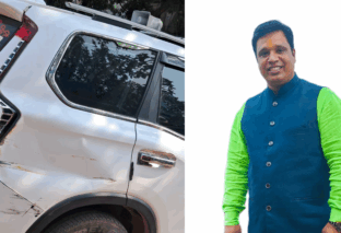 जन सुराज के भावी जमुई विधायक प्रत्याशी संजीव सिंह की कार को ट्रक ने मारा टक्कर