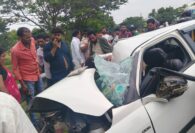 जमुई में भीषण सड़क हादसा: टेलर से भिड़ी स्विफ्ट कार, चालक और बहनोई की मौत, चार घायल